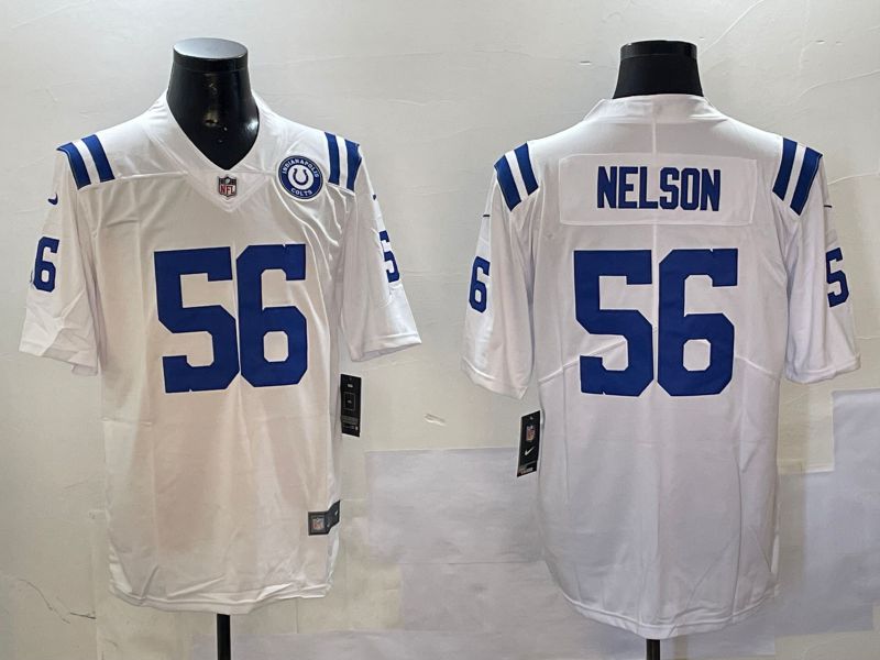 Men Indianapolis Colts 56 Nelson White Second generation 2024 Nike Limited NFL Jersey style 01081
